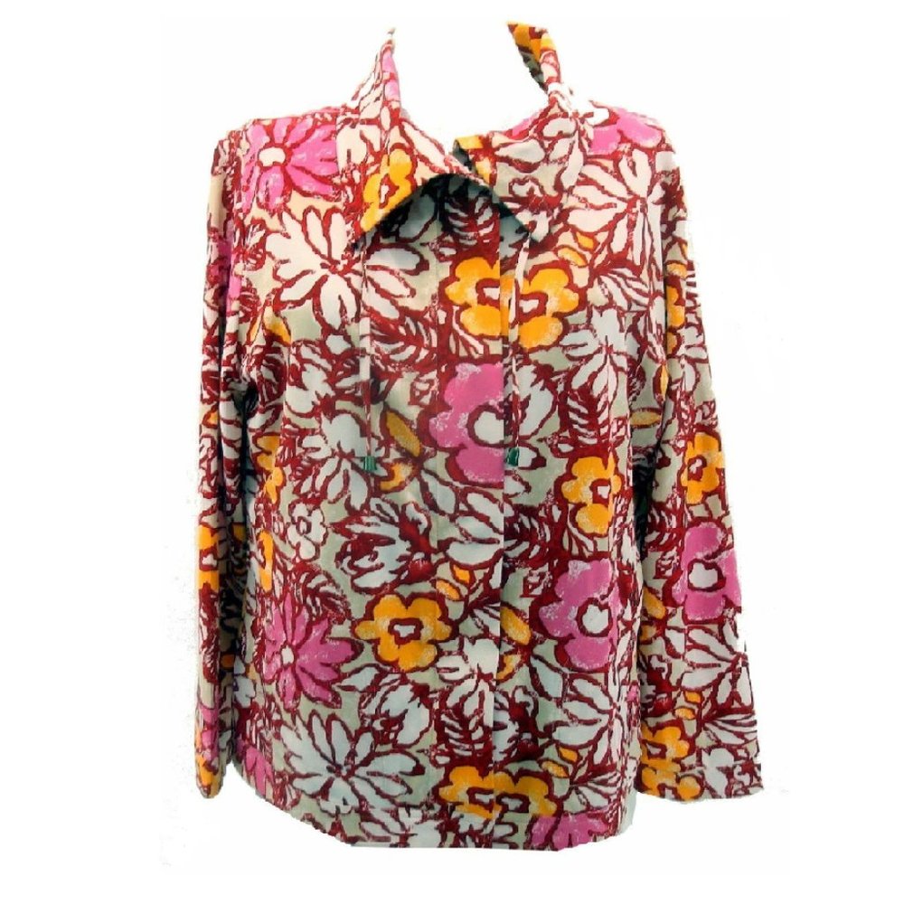 NWT Chico's Zenergy Women's Casual Jacket Sz 0 Neema Zipper Snap, Floral